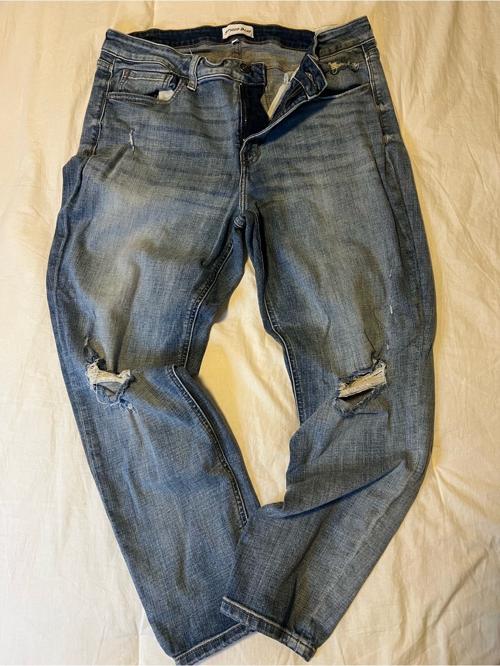 Studio blue distressed jeans
